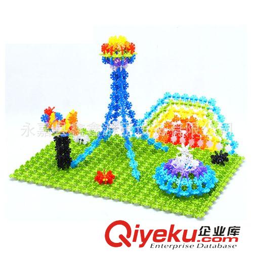 塑料積木 塑料雪花片兒童益智拼插積木寶寶玩具耐磨創(chuàng)意兒童益智玩具原始圖片2