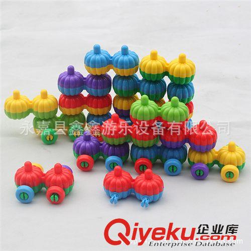 塑料積木 早教益智兒童玩具 塑料積木 拼插拼裝積木 水果車積木原始圖片2