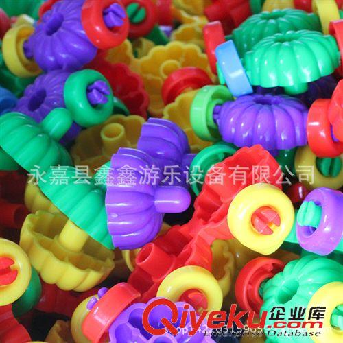 塑料積木 早教益智兒童玩具 塑料積木 拼插拼裝積木 水果車積木原始圖片3