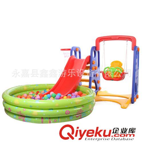 三合一滑梯 兒童室內(nèi)進(jìn)口塑料組合 兒童多功能滑梯秋千組合 加厚三合一滑梯原始圖片2