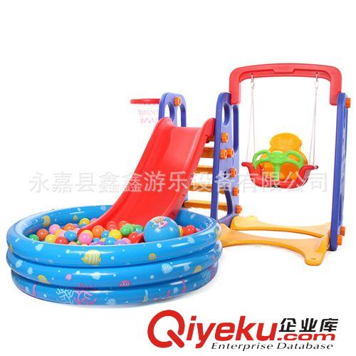 三合一滑梯 兒童室內(nèi)進(jìn)口塑料組合 兒童多功能滑梯秋千組合 加厚三合一滑梯原始圖片3