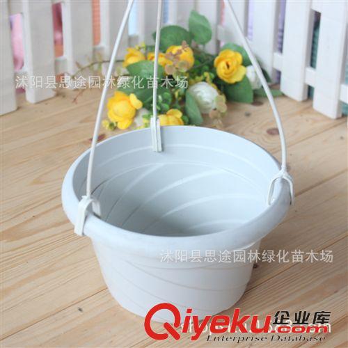 塑料樹脂花盆 批發銷售 園藝吊盆 吊蘭盆 白色紅色塑料花盆 陽臺種植 堅固耐用原始圖片3