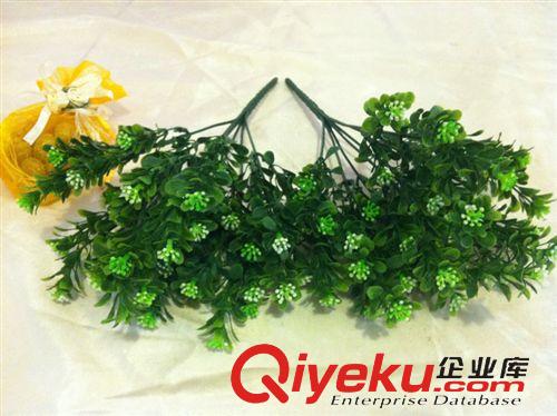 田園春色把花 小額批發(fā) 7叉小米蘭草 仿真花水草塑料 藝術(shù)插花材料配材 綠色原始圖片2