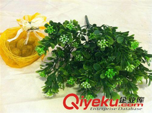 田園春色把花 小額批發(fā) 7叉小米蘭草 仿真花水草塑料 藝術(shù)插花材料配材 綠色原始圖片3