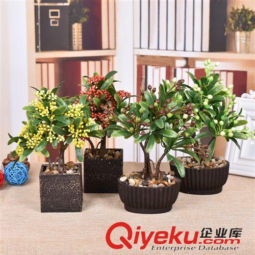 家居室內(nèi)裝飾類 廠家現(xiàn)貨供應(yīng)歐式仿古家居陶瓷擺件盆栽gd創(chuàng)意仿真植物盆景原始圖片3