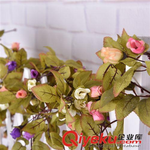 花藤專區 廠家直銷批仿真花藤條仿真植物gd婚慶裝飾品歐式復古玫瑰花藤