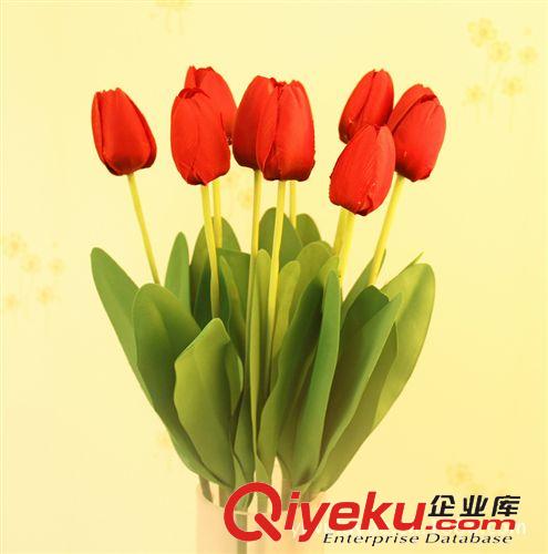 15年新品推薦 綠躍仿真花單支郁金香干花假花臺面桌面擺放花藝裝飾品批發