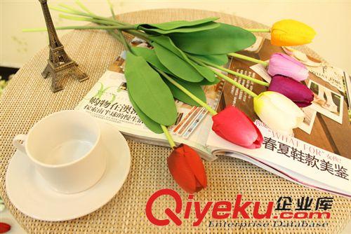 15年新品推薦 綠躍仿真花單支郁金香干花假花臺面桌面擺放花藝裝飾品批發