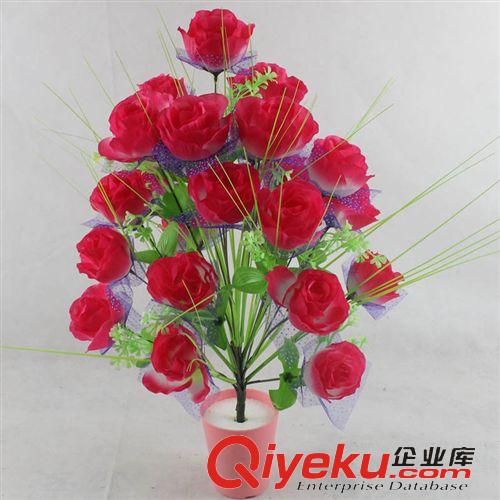 清明花現(xiàn)貨區(qū) 新品24頭絲網(wǎng)花包芯玫瑰大把花 仿真花廠家直銷便宜絹花小額批發(fā)