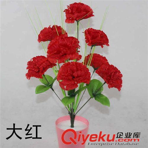 用途分類 9頭人造花丁香 仿真花康乃馨 清明花祭祀義烏廠家來樣定便宜把花原始圖片2