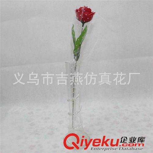 花盆 花盆 包裝 加厚咖啡廳單枝玫瑰透明花瓶 富貴竹玻璃花瓶 居家裝飾花器tj原始圖片3
