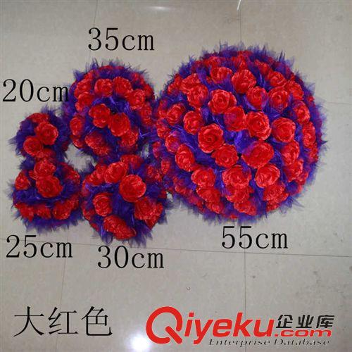 套裝 成品 婚慶含笑玫瑰花球 外貿(mào)絲網(wǎng)花紗巾花球廠(chǎng)家直銷(xiāo) 可定做1米+廣告花