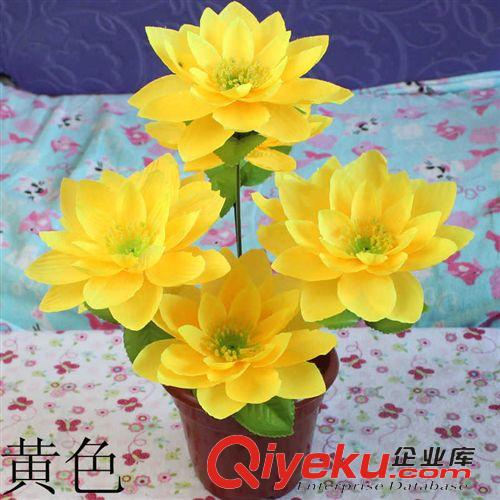 混批專區(qū) 便宜7頭大荷花絹花批發(fā) 廠家現(xiàn)貨供應(yīng)仿真小荷花 清明祭祀花tj原始圖片2