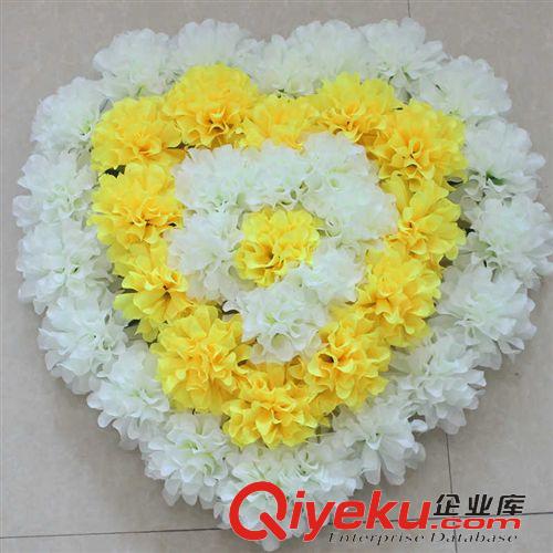 混批專區(qū) 菊花桃心 仿真菊花環(huán) 殯儀車裝飾花 祭祖上墳新款球菊可定做顏色