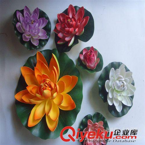 仿真花，插花系列 批發(fā)仿真漂水荷花 睡蓮 人造山水景觀綠植 池塘景觀仿真植物裝飾