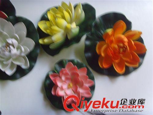 仿真花，插花系列 批發(fā)仿真漂水荷花 睡蓮 人造山水景觀綠植 池塘景觀仿真植物裝飾