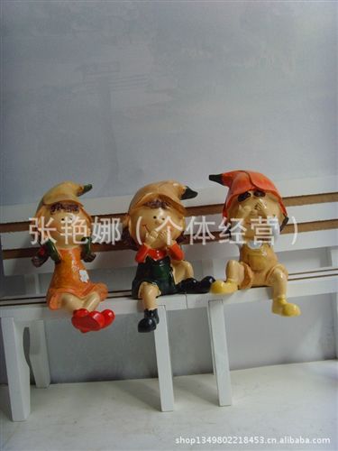 田園風(fēng)格工藝品 吊腳娃娃  田園風(fēng)格工藝品   工藝禮品 工藝品 樹脂娃娃 三不娃娃原始圖片2