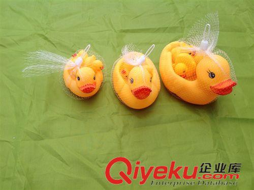 發光玩具 網鴨 洗澡網鴨 一家四口戲水玩具 母子鴨 塑膠鴨子18cm大鴨子嘎嘎原始圖片2