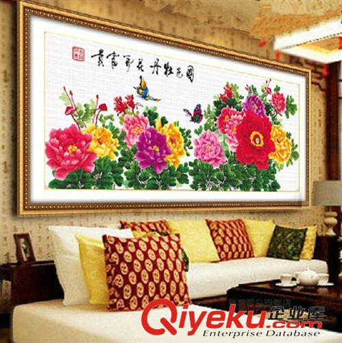 布藝工藝品 廠家批發 {zx1}款客廳品牌精準印花蒙娜麗莎純棉布十字繡真愛不悔