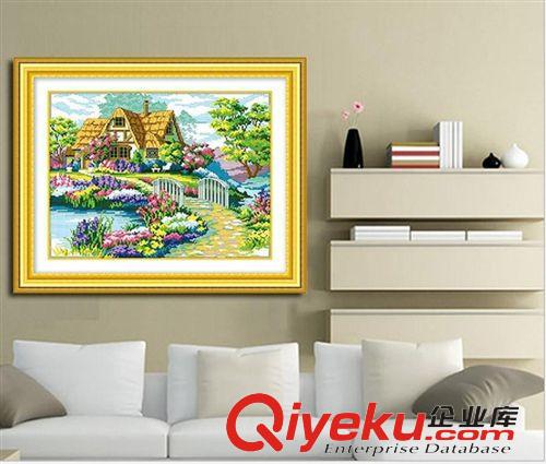 布藝工藝品 美麗家園十字繡精準印花客廳十字繡新款品牌義烏廠家批發優質貨源原始圖片3