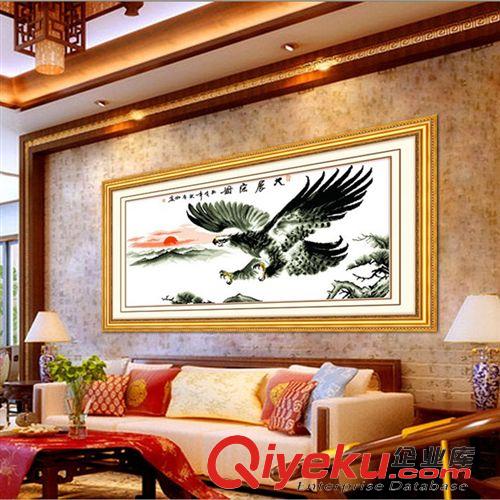 布藝工藝品 廠家直銷蒙娜麗莎新款客廳精準(zhǔn)印花十字繡大展宏圖鷹支持一件代發(fā)