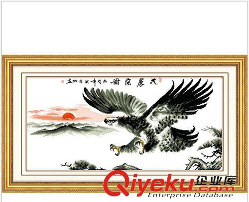 布藝工藝品 廠家直銷蒙娜麗莎新款客廳精準印花十字繡大展宏圖鷹支持一件代發原始圖片2