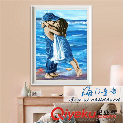 布藝工藝品 廠家批發 {zx1}款客廳品牌精準印花蒙娜麗莎   十字繡  海的童年原始圖片3