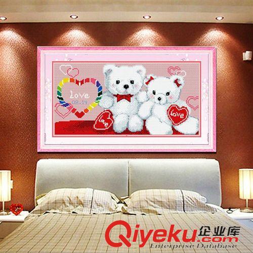 布藝工藝品 廠家批發(fā) {zx1}款 客廳品牌精準(zhǔn)印花蒙娜麗莎  十字繡   我們的愛
