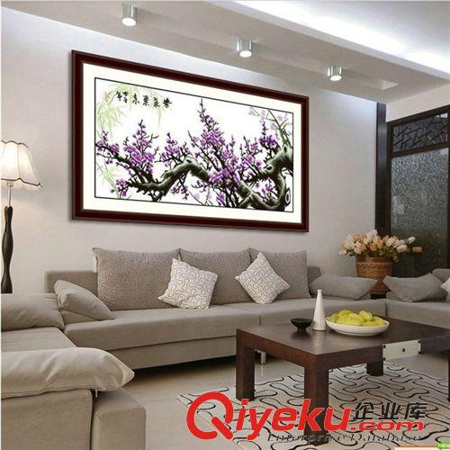 布藝工藝品 廠家批發(fā) {zx1}款客廳品牌百分百精準(zhǔn)印花蒙娜麗莎十字繡紫氣東來(lái)