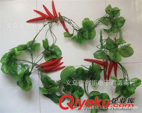 水果藤條 塑料辣椒 仿真紅尖小辣椒果藤條蔬菜水果藤條農家樂飯店裝修工程原始圖片2
