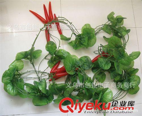 水果藤條 塑料辣椒 仿真紅尖小辣椒果藤條蔬菜水果藤條農家樂飯店裝修工程原始圖片3