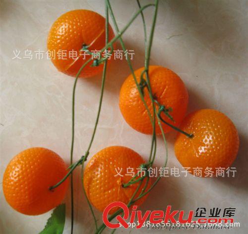水果藤條 高塑料仿真藤條蔓蔬菜水果藤條小圓海棠葉桔子橘子竄掛壁落地批發(fā)原始圖片3