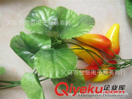 水果藤條 高塑料仿真藤條蔓蔬菜水果藤條小圓海棠葉紅芒果竄掛壁落地批發原始圖片3