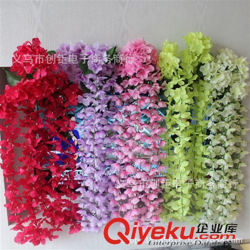 花枝 仿真玫瑰花掛彩印壁掛地瓜葉紅薯葉掛仿真植物家居青葉裝飾廠家