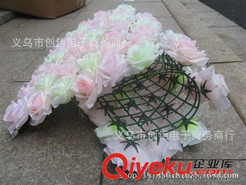 草坪 仿真玫瑰花墻仿真植物墻花草坪拱門花婚慶用品裝飾玫瑰花朵批發原始圖片3