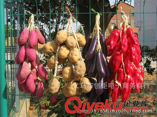 水果 仿真蔬菜串仿真水果串蔬菜水果藤條泡沫果裝飾果串農(nóng)家樂土豆裝飾原始圖片2