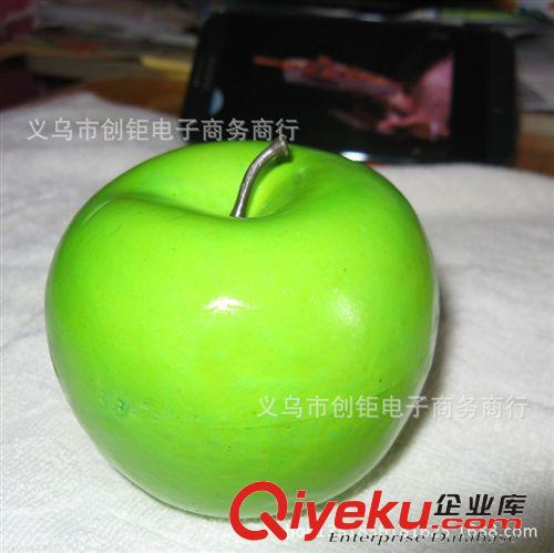 水果 仿真綠蘋果青輕型80厘米 攝影道具裝飾擺放義烏廠家批發(fā)原始圖片3