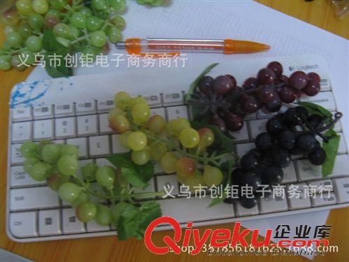 水果 gf真葡萄手感塑膠葡萄小葡萄藤條花藤串懸掛飾擺放仿真水果串原始圖片2