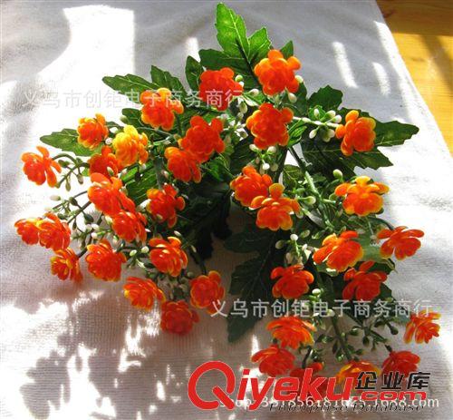 柵欄盒/片/手把花 小把仿真花塑料玫瑰花36朵花白紫粉套裝捧花柵欄花歐式多層瓣批發(fā)原始圖片2