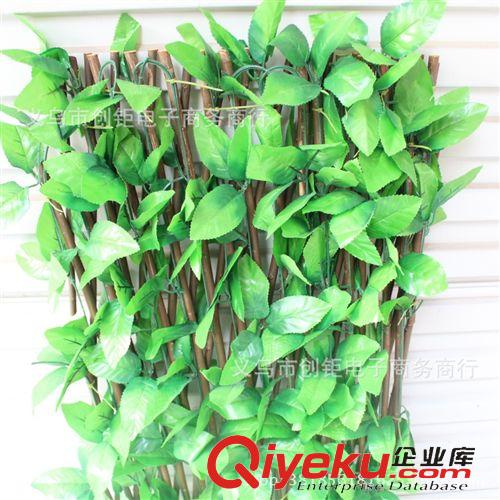 柵欄盒/片/手把花 裝飾圍欄伸縮籬笆人工加密柵欄竹木籬笆花園門(mén)帶葉實(shí)木欄門(mén)裝飾院
