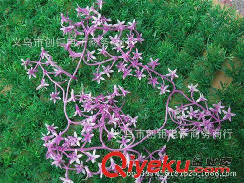其它 塑料星星草坪粘花小星星塑料小紫花草皮裝飾小花廠家批發(fā)帶花草坪