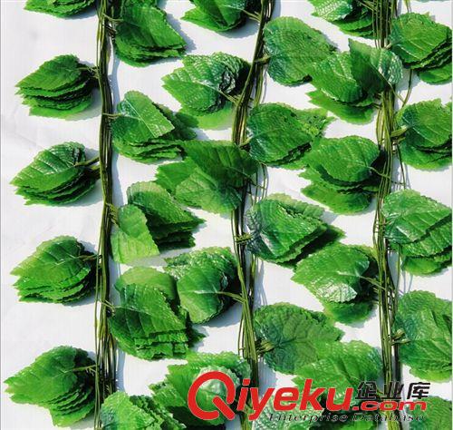 仿真植物 仿真葡萄葉批發假花藤條藤蔓 商場裝飾絹布假葉子屋頂裝飾藤條
