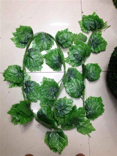 仿真植物 仿真葡萄葉批發假花藤條藤蔓 商場裝飾絹布假葉子屋頂裝飾藤條
