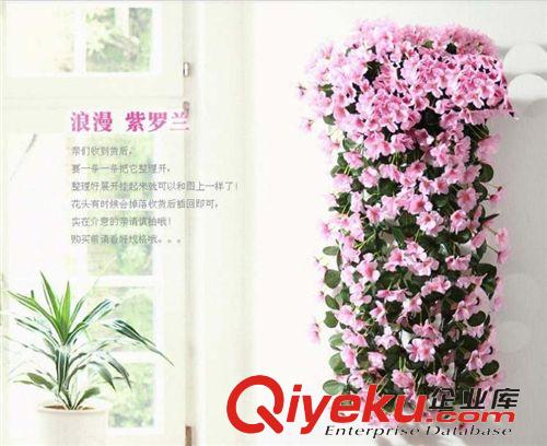 仿真植物 gf真花藤假花 飽滿紫羅蘭塑料花藤壁掛套裝