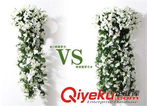 仿真植物 gf真花藤假花 飽滿紫羅蘭塑料花藤壁掛套裝