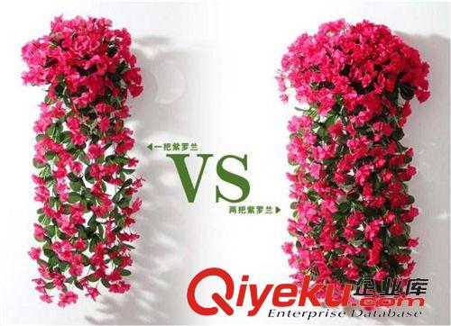 仿真植物 gf真花藤假花 飽滿紫羅蘭塑料花藤壁掛套裝