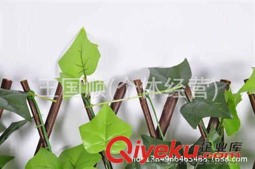 柵欄 仿真植物葉子  仿真伸縮籬笆圍欄草  人造綠色圍欄 廠(chǎng)家直銷(xiāo)原始圖片3