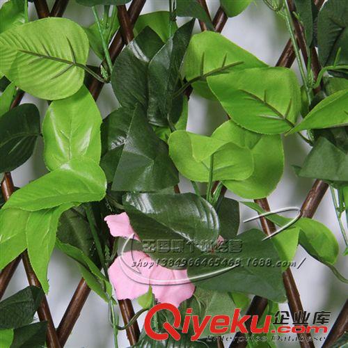 柵欄 仿真植物 藤條圍欄深淺蘋/果葉 裝飾假樹葉可伸縮木柵欄 批發直銷原始圖片3