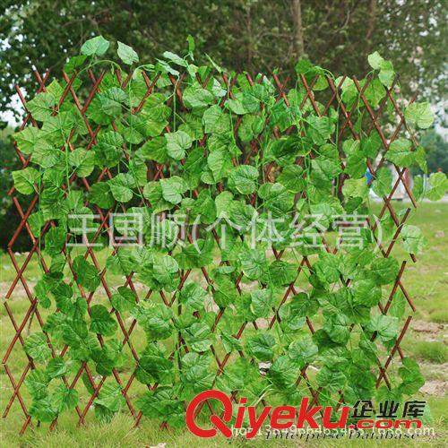 柵欄 精品熱賣 自由伸縮仿真柵欄批發 藤條園藝葡/萄/葉裝飾 現貨供應