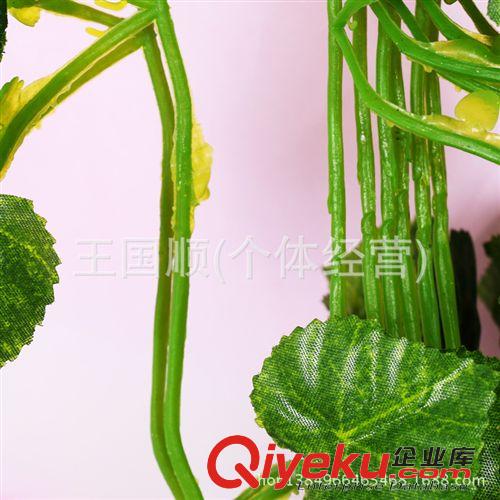藤條 廠家直銷仿真花葡萄葉裝飾假花藤蔓塑料綠葉帶細鐵絲葡萄葉子原始圖片2